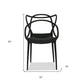 22" Black Heavy Duty Plastic Indoor Outdoor Dining Chair
