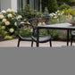 22" Black Heavy Duty Plastic Indoor Outdoor Dining Chair
