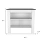 41" Dark Brown and White Wood Kitchen Island Set With Storage