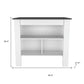 41" Dark Brown and White Wood Kitchen Island Set With Storage