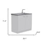 White 39" Kitchen Island Set