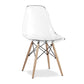 Clear And Natural Heavy Duty Plastic And Wood Dining Side Chair