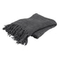 50" X 60" Gray Cotton Woven Throw Blanket