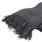 50" X 60" Gray Cotton Woven Throw Blanket