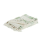 Gray and Green Woven Cotton Throw Blanket with Fringe