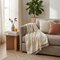 Natural Woven Cotton Throw Blanket