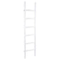 76" White Six Step Solid Wood Decorative Ladder