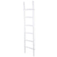 76" White Six Step Solid Wood Decorative Ladder