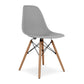 Gray And Natural Heavy Duty Plastic and Wood Dining Side Chair
