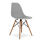 Gray And Natural Heavy Duty Plastic and Wood Dining Side Chair
