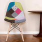 Pink and Natural Upholstered Fabric Dining Side Chair