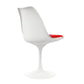 Red and White Upholstered Faux Leather Dining Side Chair