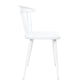 White Heavy Duty Plastic Slat Back Dining Side Chair