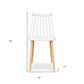 White And Natural Metal and Plastic Windsor Back Dining Side Chair
