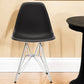 Black and Silver Steel Dining Side Chair