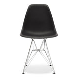 Black and Silver Steel Dining Side Chair