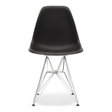 Black and Silver Steel Dining Side Chair