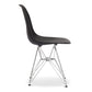 Black and Silver Steel Dining Side Chair