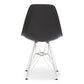 Black and Silver Steel Dining Side Chair