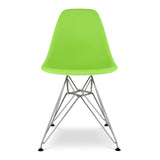 Green and Silver Steel Dining Side Chair