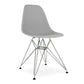 Gray and Silver Steel Dining Side Chair