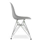 Gray and Silver Steel Dining Side Chair