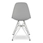 Gray and Silver Steel Dining Side Chair