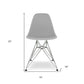 Gray and Silver Steel Dining Side Chair