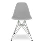 Gray and Silver Steel Dining Side Chair