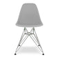 Gray and Silver Steel Dining Side Chair