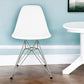 White and Silver Steel Dining Side Chair