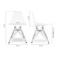 White and Silver Steel Dining Side Chair