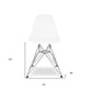 White and Silver Steel Dining Side Chair