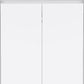 71" White Wood Two Door Two Drawer Combo Dresser