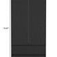 71" Black Wood Two Door Two Drawer Combo Dresser
