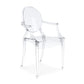 Clear Acrylic King Louis Back Dining Arm Chair