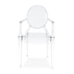 Clear Acrylic King Louis Back Dining Arm Chair