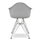 Gray And Silver Heavy Duty Plastic Dining Arm Chair