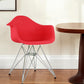 Red and Silver Dining Arm Chair