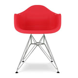 Red and Silver Dining Arm Chair