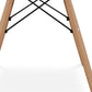 White And Natural Heavy Duty Plastic And Solid Wood Dining Arm Chair