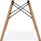 White And Natural Heavy Duty Plastic And Solid Wood Dining Arm Chair