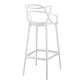 31" White Heavy Duty Plastic Bar Height Bar Chair