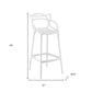 31" White Heavy Duty Plastic Bar Height Bar Chair