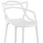 31" White Heavy Duty Plastic Bar Height Bar Chair