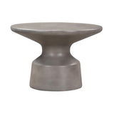 24" Gray Concrete Round Coffee Table