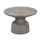 24" Gray Concrete Round Coffee Table