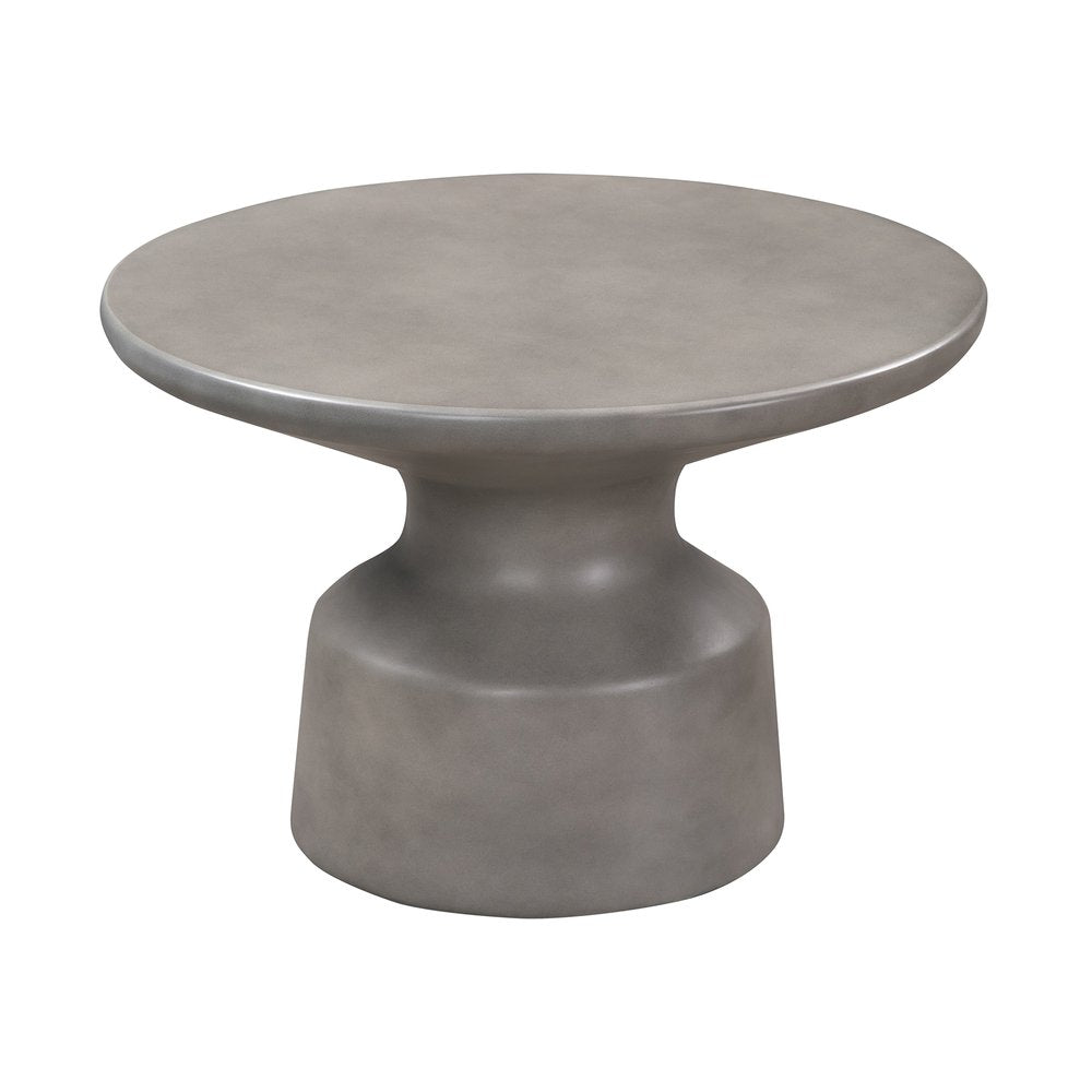 24" Gray Concrete Round Coffee Table