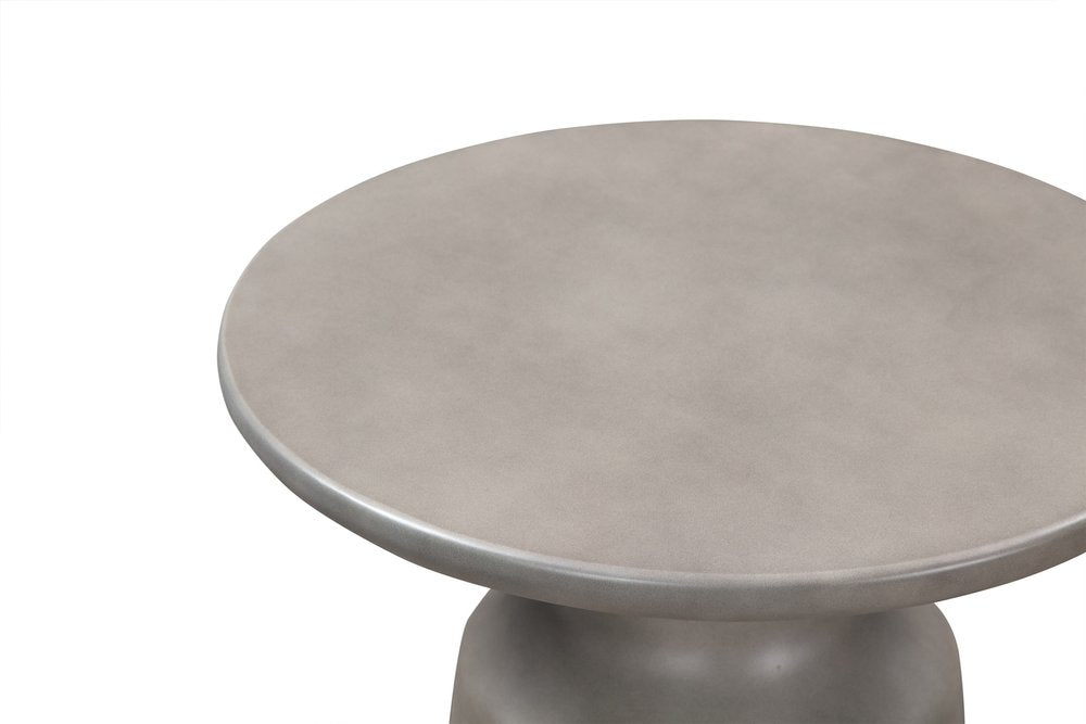 24" Gray Concrete Round Coffee Table