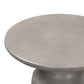 24" Gray Concrete Round Coffee Table